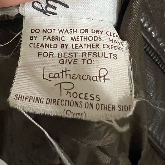 Vintage Gino di Giorgio By Comint Brown Leather Bomber Jacket Coat Size S - Picture 13 of 15